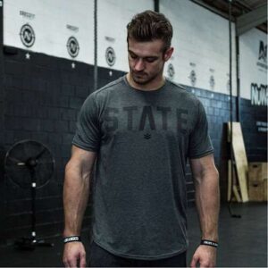 STATE Hybrid Tee - Charcoal Melange