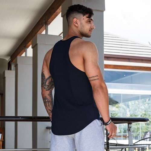 Alpha Beast Tank - Navy - Image 4