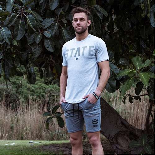 STATE Hybrid Tee - Grey Melange - Image 3