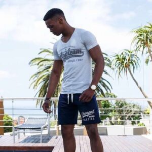 Petroleum Raglan V-Neck - Grey Melange