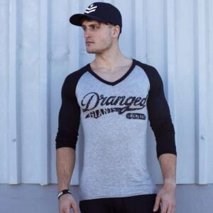 DRANGED L/S Raglan Vneck – Grey