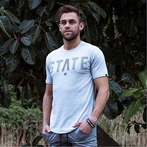 STATE Hybrid Tee - Grey Melange - Image 4
