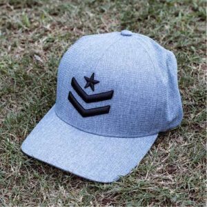 DELTA Curved Peak Cap - Grey Melange