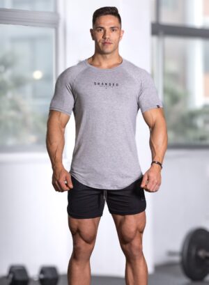 ATHLETE Raglan Tee - Grey Melange